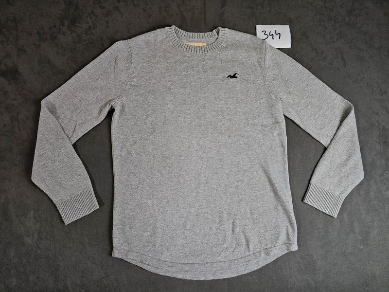 Hollister California Pullover Grau Größe M Herren Rundhals |344