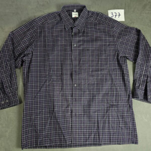 OLYMP Luxor Herrenhemd Gr. 44 17,5 Schwarz/Lila kariert, Langarm | 377