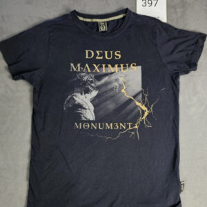 Deus Maximus T-Shirt Schwarz Gold Blitz Design Gr. L | 397