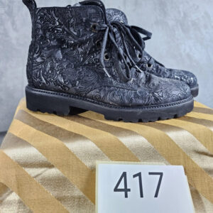 Gabor Damen Stiefeletten – Schwarz, florales Muster, Größe 5 (38,5) | 417