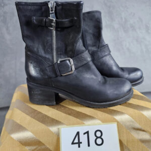 Salamander Damen Lederstiefeletten Schwarz – Gr. 38 |418