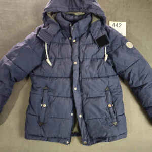 Jack & Jones Originals Winterjacke Herren Größe L – Dunkelblau mit Kapuze | 442