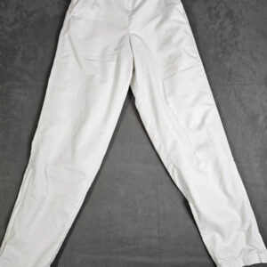 intage Nike Tennis Track Pants | Helle Crème/Weiß | Besticktes Court-Logo | Gr. S | 175