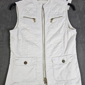 Paul & Shark Damen Steppweste – Weiß – Größe M – Luxus Casual |494