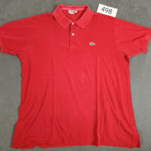 Vintage Lacoste Polo – Rot – Made in France – 100% Baumwolle | 498