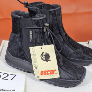 OSCAR Sport Damen Fellstiefeletten – Schwarz – Echtleder – Warmfutter – Made in Italy – Gr. 37 |527