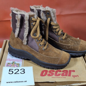 OSCAR Sport Damen Winterstiefel – Echtleder & Lammfell – Braun – Made in Italy – Gr. 37 |523