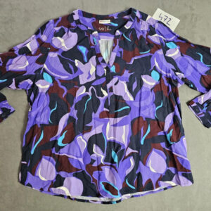 Street One Bluse Style Bamika– Mehrfarbig Lila/Blau – 100% Viskose – Gr. 42 |472