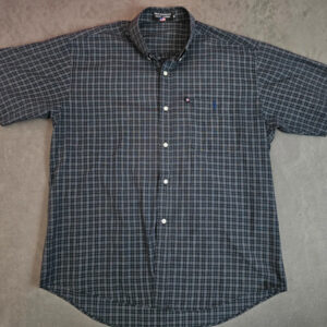 Polo Jeans Co. Ralph Lauren Kurzarmhemd – Schwarz Kariert – Größe XL |476