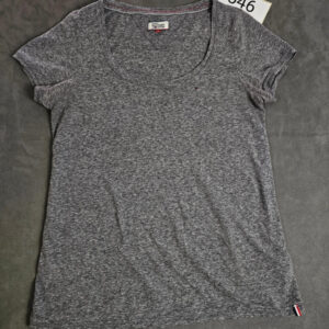 Tommy Hilfiger Denim Damen T-Shirt – Grau Meliert – Größe S | 546