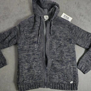 Quiksilver Strickjacke Herren S – Dunkelgrau – Gefüttert mit Teddyfleece | 556