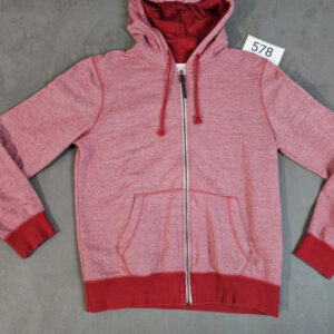 Tom Tailor Denim Herren Hoodie – Größe L – Rot meliert – Kapuzenpullover mit Reißverschluss | 578