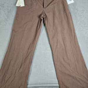 DaKe9 Damen Hose Braun – Made in Italy – Weites Bein, 100% Baumwolle | 603