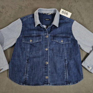 Ulla Popken Damen Jeansjacke – Zweifarbiger Denim – Größe 42/44 | 606