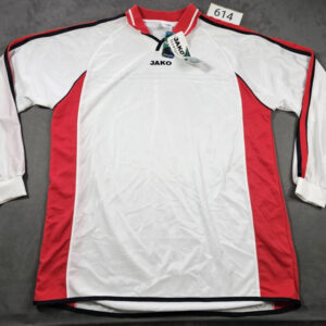 JAKO Langarm Trikot – Weiß/Rot – Größe XXL – Neu mit Etikett – Cool & Dry | 614