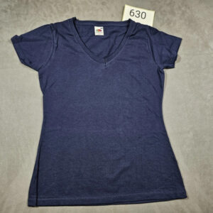 Fruit of the Loom Lady-Fit V-Neck T-Shirt Dunkelblau – Größe S