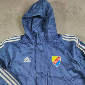 Adidas Stadion Parka L – Lang, Warm, Sportjacke – DIF Logo – Blau | 656