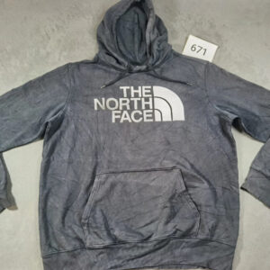 The North Face Hoodie Herren L – Grau – Logo Print | 671