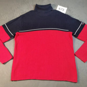 Ralph Lauren – Polo Jeans Co. Rollkragenpullover – Blau/Rot – Größe ca. L | 673