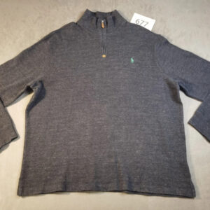 Polo Ralph Lauren – 1/4 Zip Sweatshirt – Dunkelgrau – Größe XXL | 677