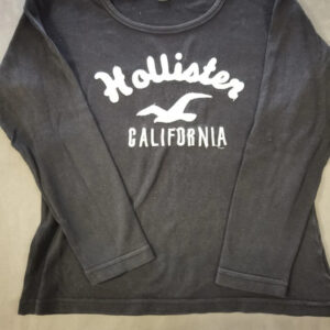 Hollister Damen Longsleeve – Größe XL – Schwarz – Logo Print |723