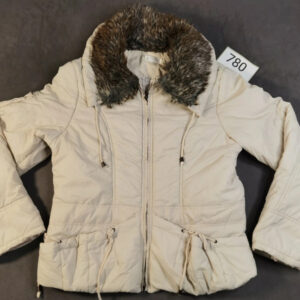 Fan Jeune Damen Winterjacke – Beige – Größe XXL – Kunstfellkragen | 780