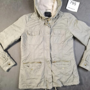 Moodo Damen Parka M – Warm gefüttert, Kapuze, Beige/Kaki | 795