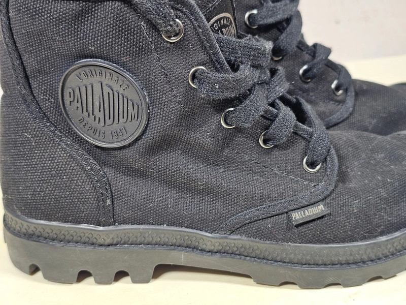 Palladium Damen Boots Schwarz – EU 40 – Canvas Schnürstiefel | 563
