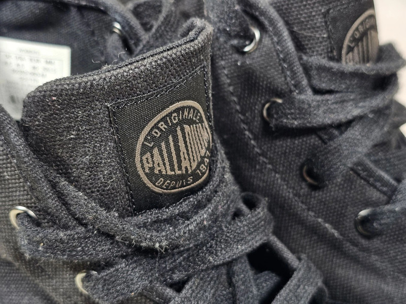 Palladium Damen Boots Schwarz – EU 40 – Canvas Schnürstiefel | 563