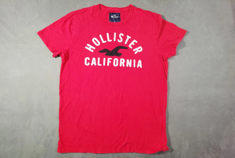 Hollister California T-Shirt Herren – Rot – Größe L | 739