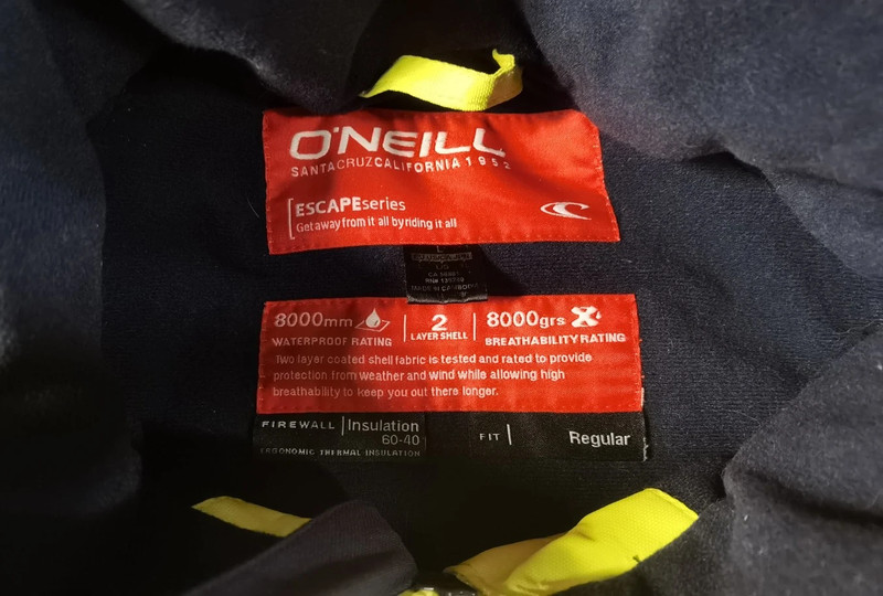 O’Neill Snowboard- & Skijacke Herren – Blau/Gelb – Größe L – Waterproof | 777