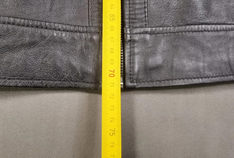 Ross and Cole Herren Lederjacke Echtleder Grau Schwarz Größe 54 | 813