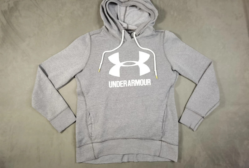 Under Armour Herren Hoodie Grau Kapuzenpullover Logo Größe M | 751