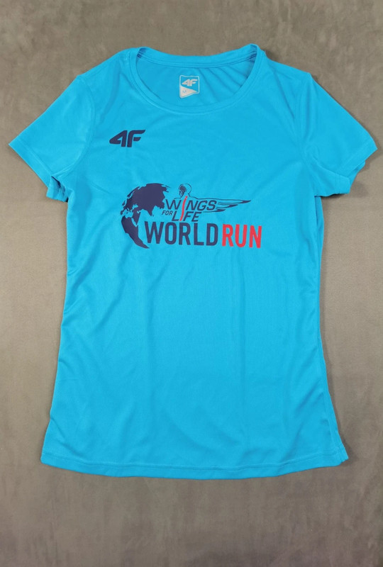4F Wings for Life World Run Funktionsshirt Damen M Blau Sport Laufshirt | 828