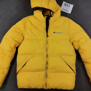 Champion Herren Winterjacke Steppjacke Gelb mit Kapuze – Größe XL | 851