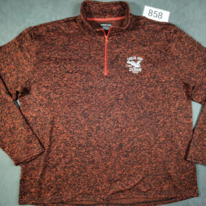 Atlas For Men Herren Fleece Pullover Orange/Schwarz – Half-Zip – Größe 3XL | 858