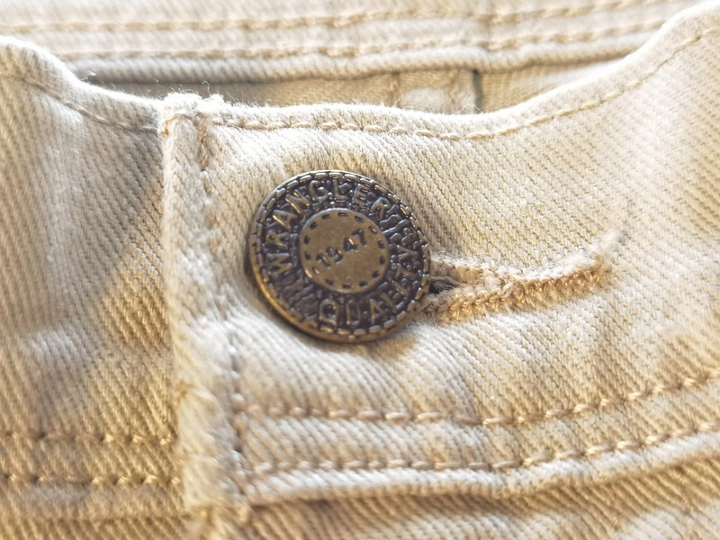 Wrangler Herren Jeans Beige | Slim Fit | W34 L32 | Baumwolle mit Stretch | 872