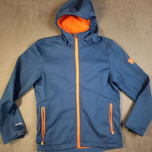 McKinley Herren Softshelljacke mit Kapuze blau/orange – Gr. M | 420