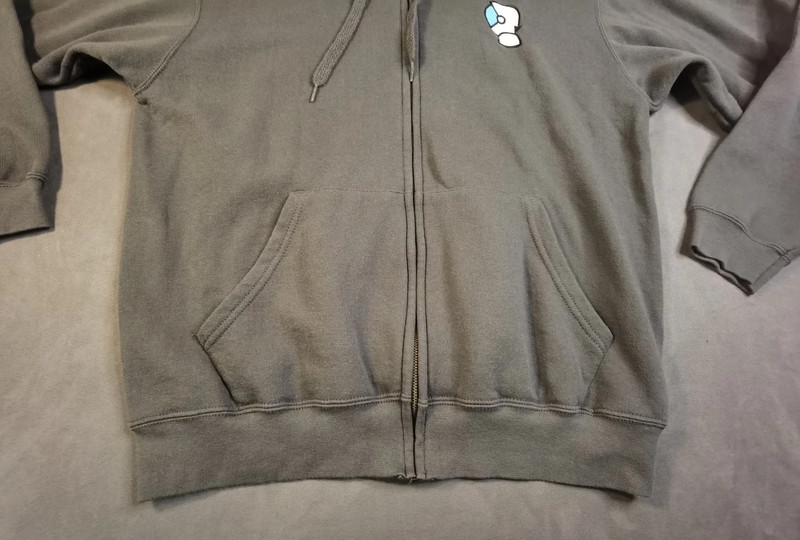 Fruit of the Loom Zip Hoodie – Grau – L – Kapuzenjacke mit Stickerei | 870