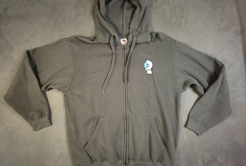 Fruit of the Loom Zip Hoodie – Grau – L – Kapuzenjacke mit Stickerei | 870