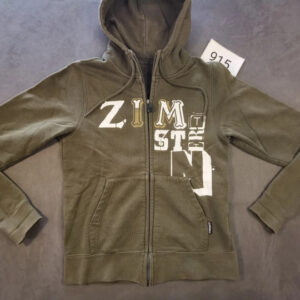 Zimtstern Herren Hoodie Kapuzenjacke Grün Zip Größe M | 915