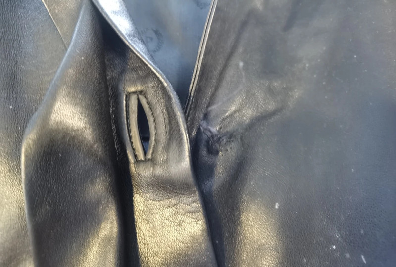 Pollini Damen Lederjacke Echtleder Gr. 42 Schwarz | Wattiert | Original | 798