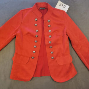 Damen Blazer Rot – Made in Italy – Größe M – Military-Style | 919
