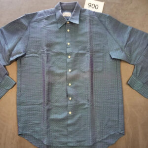 Haupt Herren Hemd Langarm Gemustert Blau Grün |900