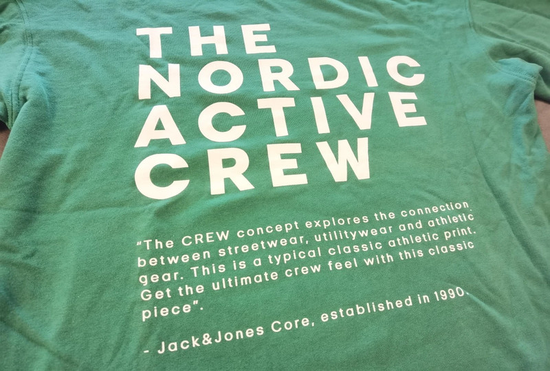 Jack & Jones Core Herren Sweatshirt Grün | Größe L | Nordic Active Crew | 930