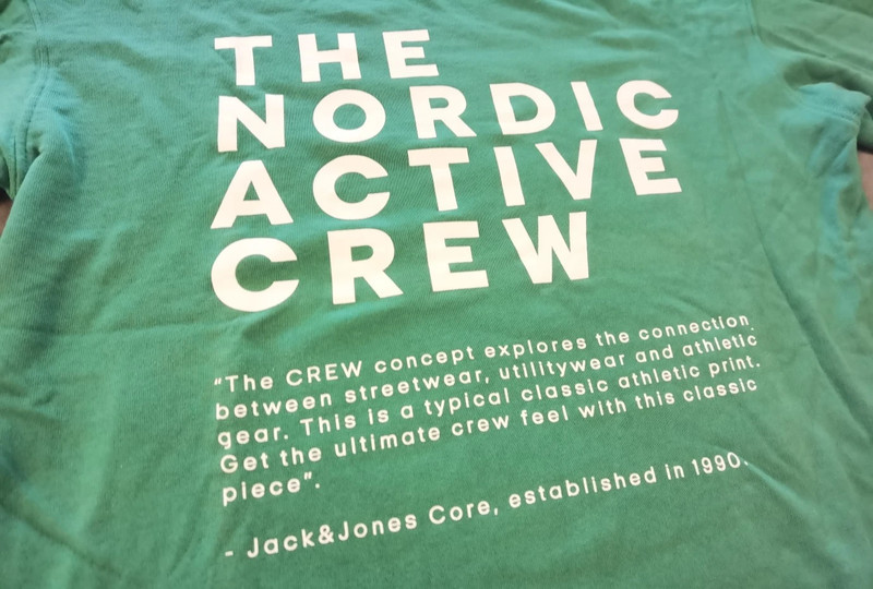 Jack & Jones Core Herren Sweatshirt Grün | Größe L | Nordic Active Crew | 930