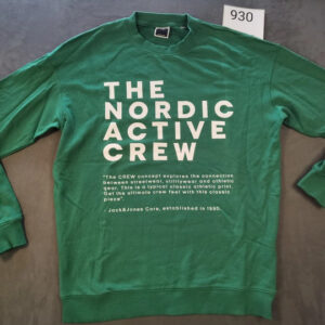 Jack & Jones Core Herren Sweatshirt Grün | Größe L | Nordic Active Crew | 930