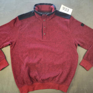 Bugatti Herren Pullover Rot | Troyer Kragen | Gr. L | 933