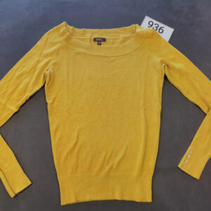 GDM Damen Pullover Gelb | Feinstrick Rundhals | Gr. XS | 936