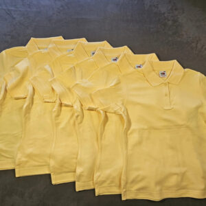 6x Fruit of the Loom Damen Polo Shirt | Größe S | Gelb | Lady-Fit | Set | 635